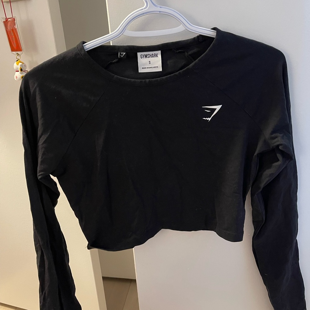 Gymshark Black Long Sleeve Crop Top